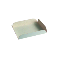 White cardboard square tray with foldable edges