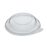 Transparent plastic dome lid