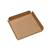 White cardboard square tray with foldable edges    H20mm
