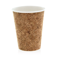 Cardboard and cork coffee cup