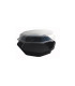Saladier plastique octogonal noir avec couvercle charnière transparent "Octaview" 230x230mm H50mm 1000ml