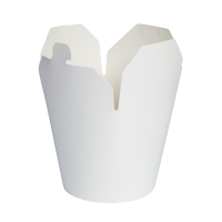 Pot carton blanc base ronde fermeture à fente 950ml   H120mm
