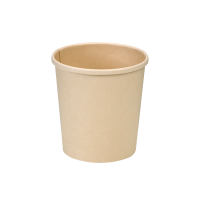 Bamboo fiber cardboard cup with cardboard lid for hot and cold foods