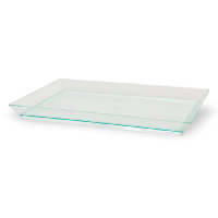 Elément de plateau réutilisable plastique vert transparent "Klarity" 18 x 13 cm