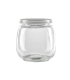 Spheric glass jar with plastic PP lid   H87mm 300ml
