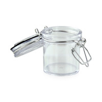 Round transparent PS plastic jar