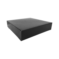 Caixa de pastelaria de cartão preto 14x21x3 cm