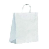 White paper carrier bag with twisted handles  280x120mm H310mm