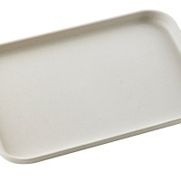 HUSKLY Reusable tray in beige composite  240x170mm H16mm
