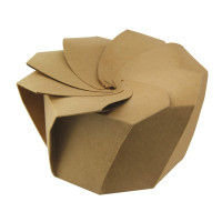 Caixa de cartao origami folding kraft  H80mm 650ml