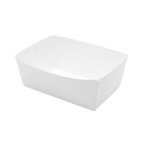 Bandeja Multiuso branca de papelão 150x90mm H50mm 850ml
