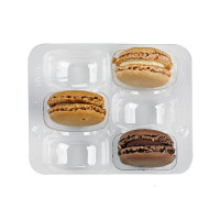 Embalagem para 6 "macarrons" 118x100mm H23mm