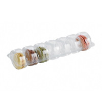 Embalagem para 7 "macarrons" 213x62mm H23mm