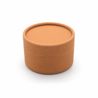 Caixa tubo de cartão kraft, tampa, revestimento branco  H55mm 125ml