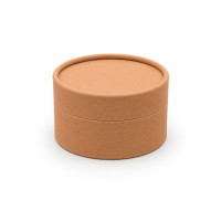 Caixa tubo de cartão kraft, tampa, revestimento branco  H55mm 200ml