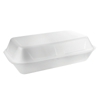 White EPS clamshell 160x240mm H75mm
