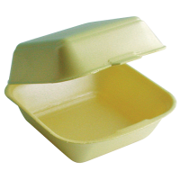 Yellow EPS clamshell  130x132mm H68mm