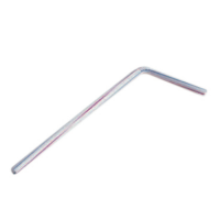 Flexible red striped PP plastic straw  H210mm