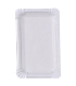 Assiette rectangulaire en carton recyclé blanc  175x110mm