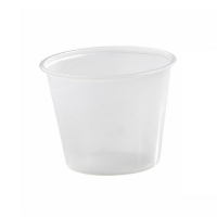 Translucent round PS plastic portion cup   H59mm 150ml