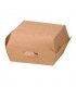 Boîte burger carton kraft brun 95x95mm H50mm