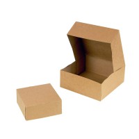 Kraft/brown cardboard pastry box 180x180mm H80mm