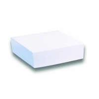 White cardboard pastry box 180x180mm H50mm