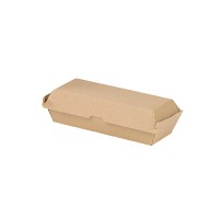 Micro-kraft reinforced cardboard hot dog box  208x75mm H70mm