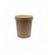 Kraft cardboard cup with cardboard lid for hot and cold foods   H118mm 560ml