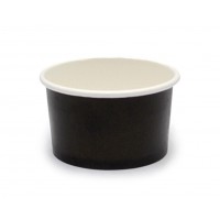 Pot carton noir chaud et froid 70ml Ø62mm  H35mm