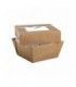 Brown square "Kray" cardboard box with window lid  85x85mm H40mm 200ml