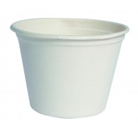 White sugarcane fibre cup   H53mm 133ml