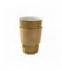 Corrugated kraft cardboard coffee cup sleeve  122x122mm H64mm