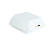 Mini boîte burger en carton blanc 7 x 7 x 5 cm