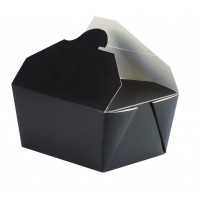 Boîte repas carton noir 650ml 130x105mm H65mm