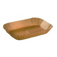 Oval brown silicone paper baking case  295x205mm H65mm