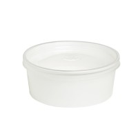 "Buckaty" round white cardboard salad bowl  H60mm 700ml