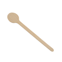 Wooden coffee stirrer with circular end