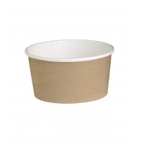 Pot "Deli" rond en carton décor brun   H70mm 480ml