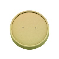 Kraft brown cardboard lid for hot and cold foods  H16mm