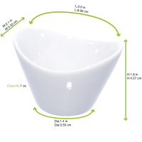 White porcelain mini pot