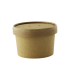 Kraft cardboard cup with cardboard lid for hot and cold foods   H62mm 240ml