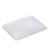 Flat rectangular PLA clear box with hinged lid  217x167mm H20mm 570ml